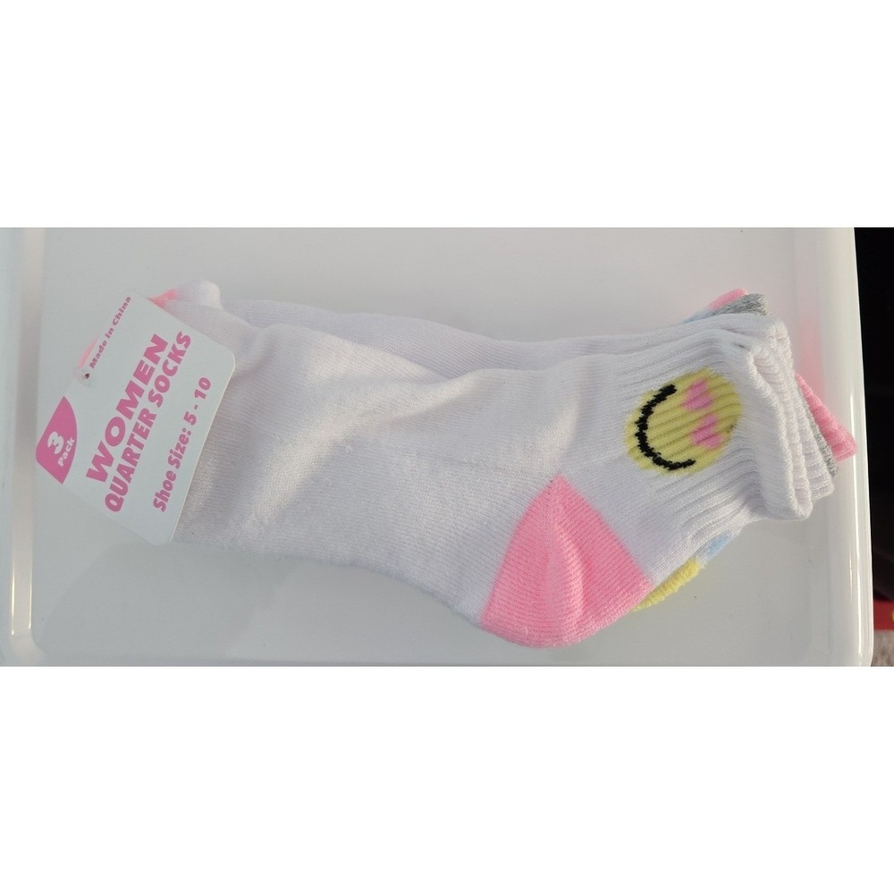 New Ouarter Socks 3 Womans Pack Shoe Size 5/10.‎